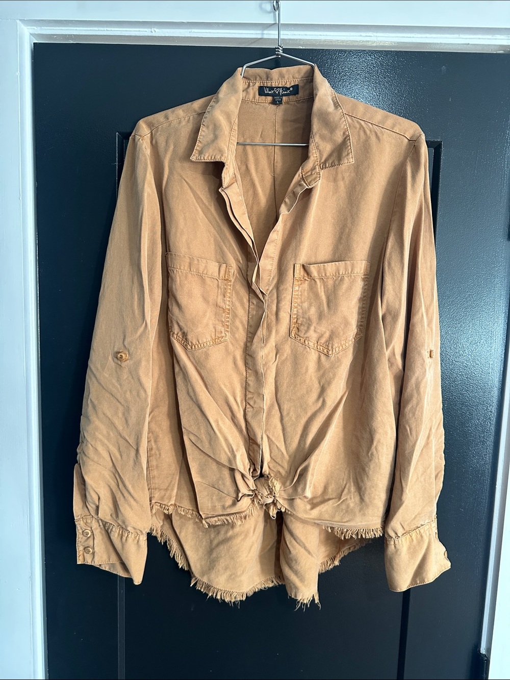 Women's Gold Button-Up Shirt